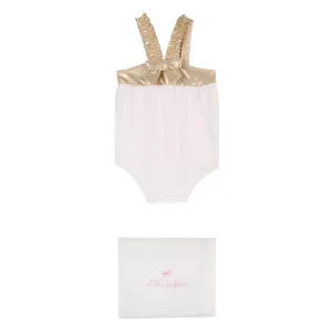 Lili Gaufrette Gold Bow Design Swimsuit