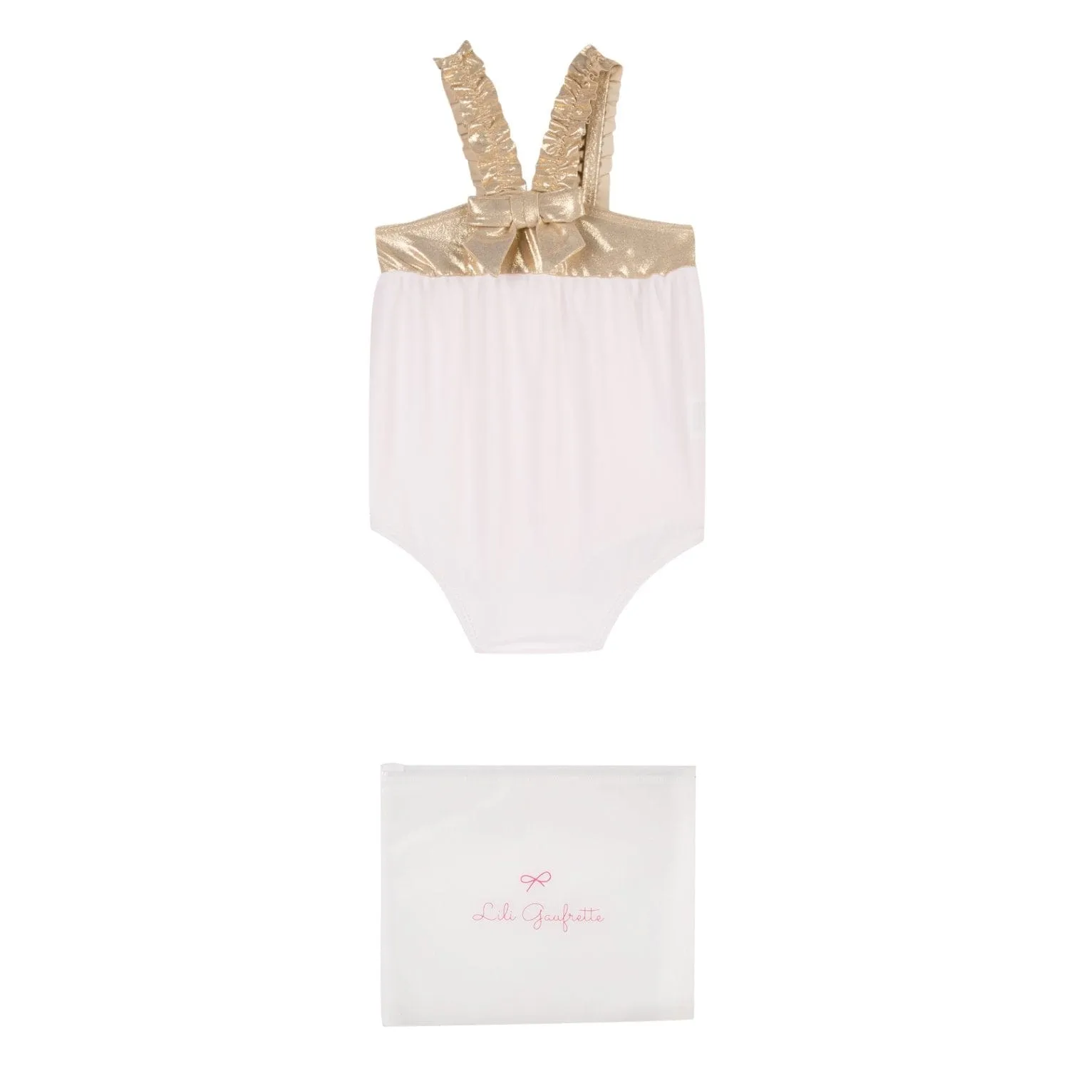 Lili Gaufrette Gold Bow Design Swimsuit