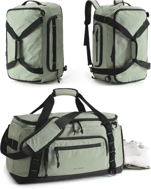 Men & Capacity, Pocket Versatile - Gym for Special collection Gray Backpack Wet Greenish Women 4-in-1 38L - Final clearance Stylish & & Compartment Duffle Bag Shoes