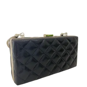 Menbur Black Quilted Clutch Bag