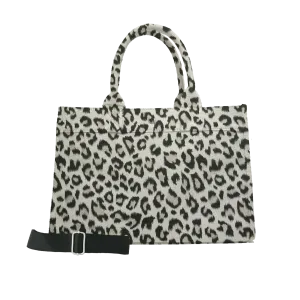 Midi East West Bag: Leopard with Color Stripes