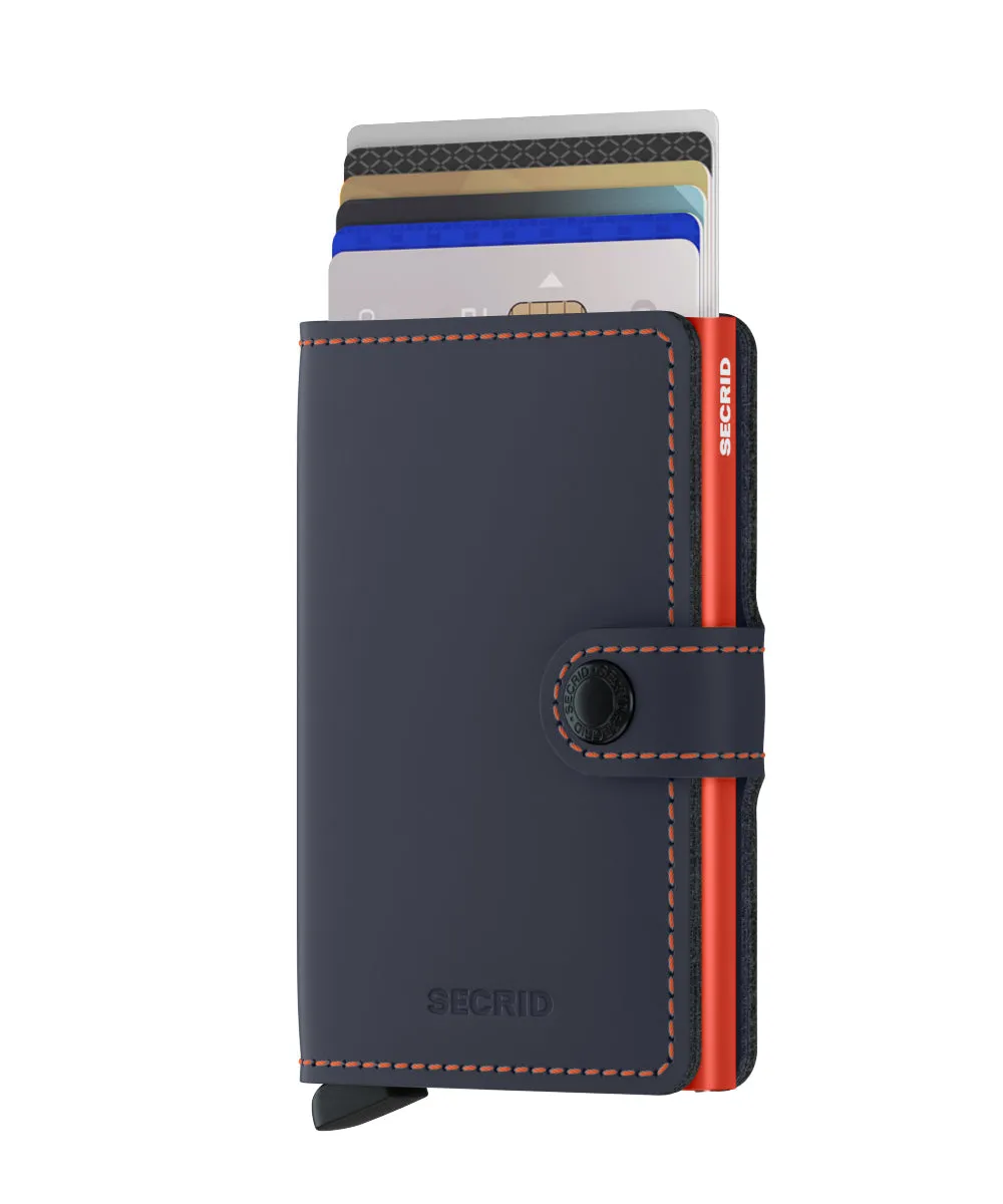 MINI Wallet Matte Nightblue and Orange