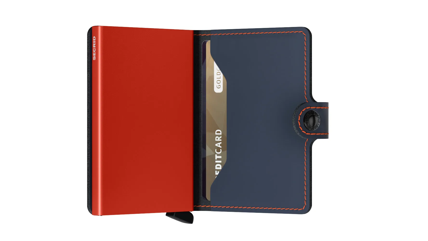 MINI Wallet Matte Nightblue and Orange