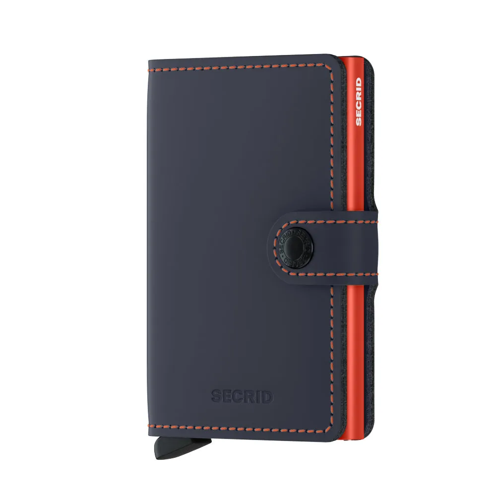 MINI Wallet Matte Nightblue and Orange