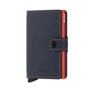 MINI Wallet Matte Nightblue and Orange