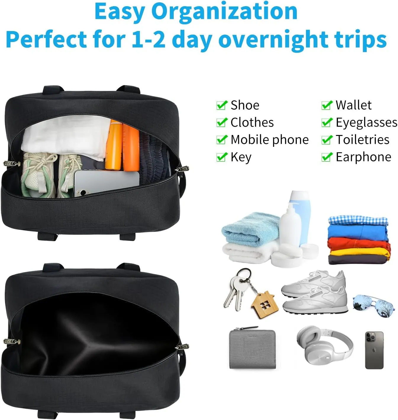 Modern design Travel Versatile Sports for Mini & Black Bag Cross-border shipping Lightweight 14-Inch Duffel