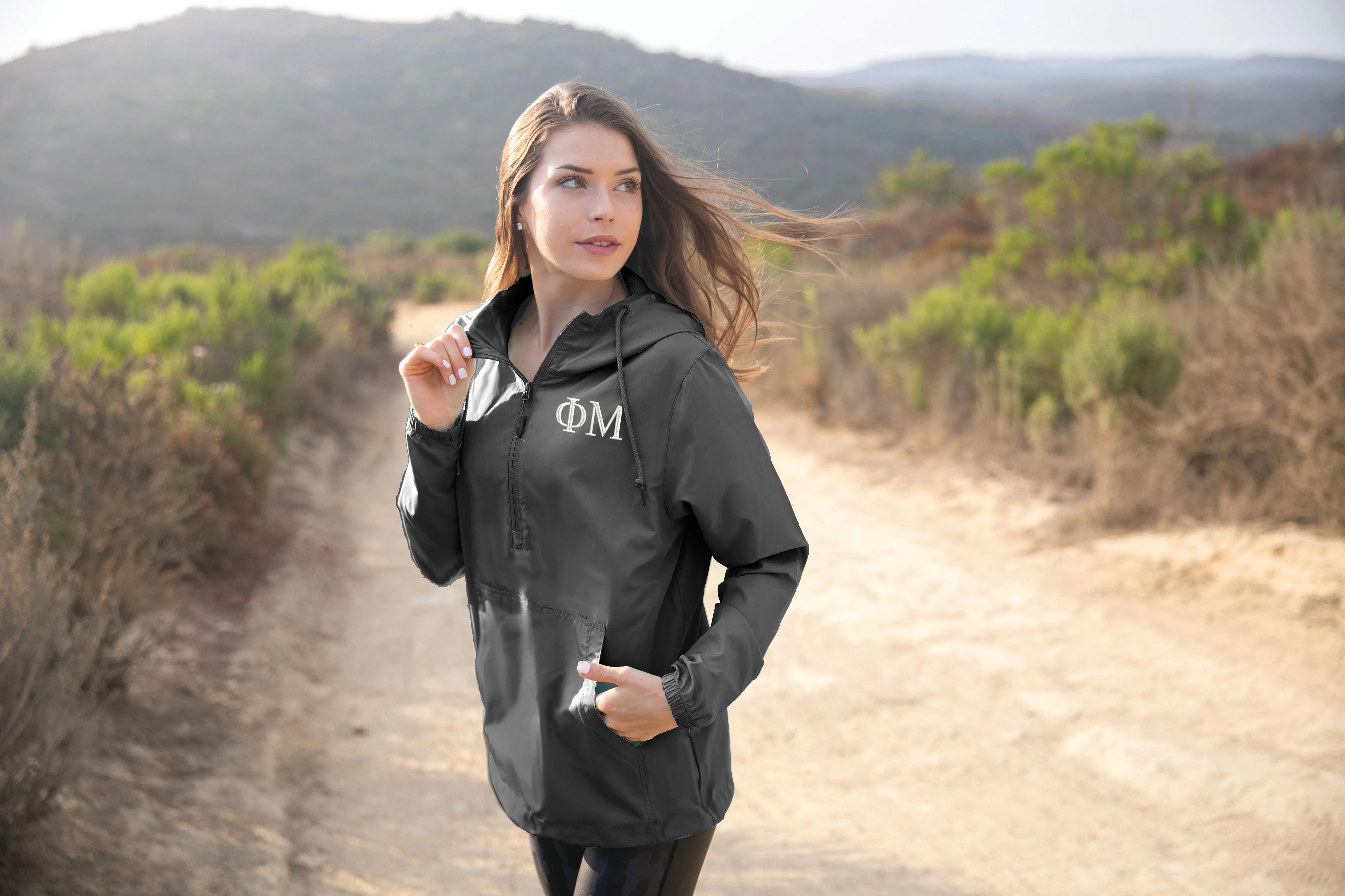 Phi Mu Lightweight Pullover Windbreaker