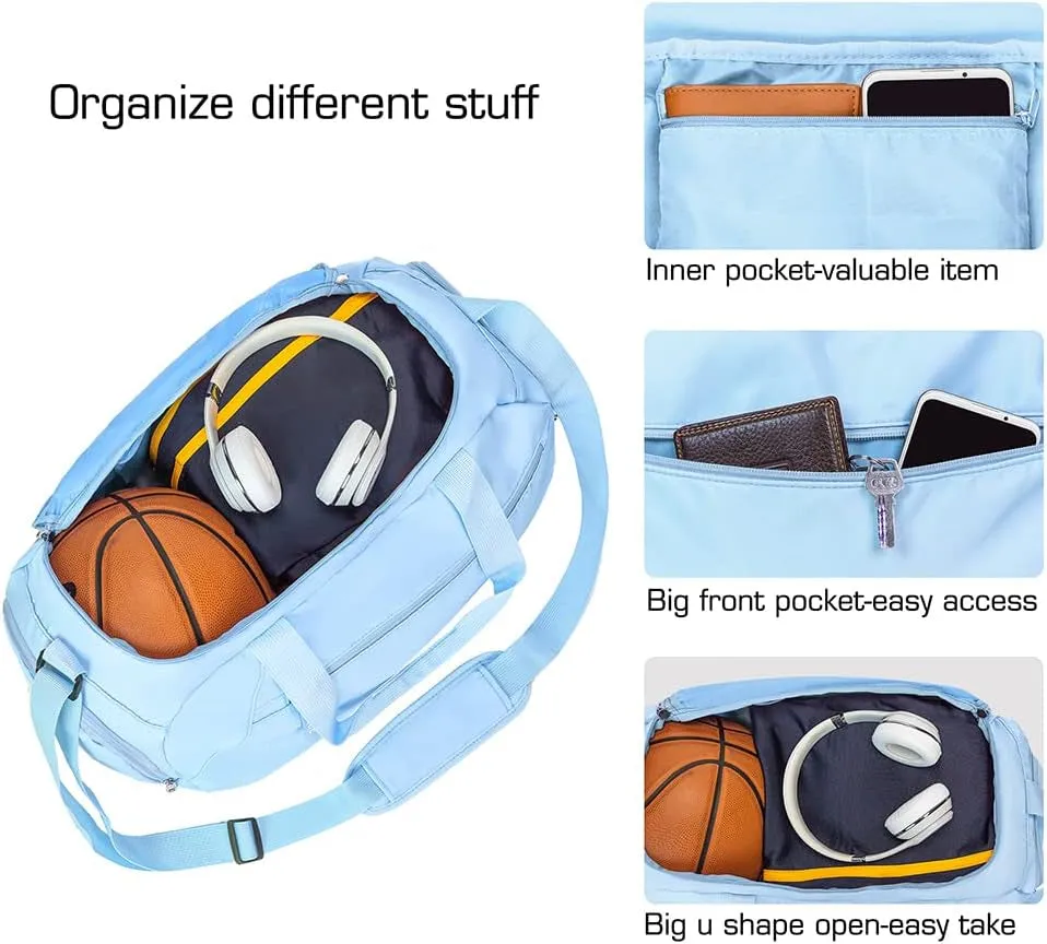 Professional Gym Waterproof Shoe Complete catalog Compartment Duffel Ultimate Getaways! Bag Weekend - for Feature-rich & Pocket Insulated