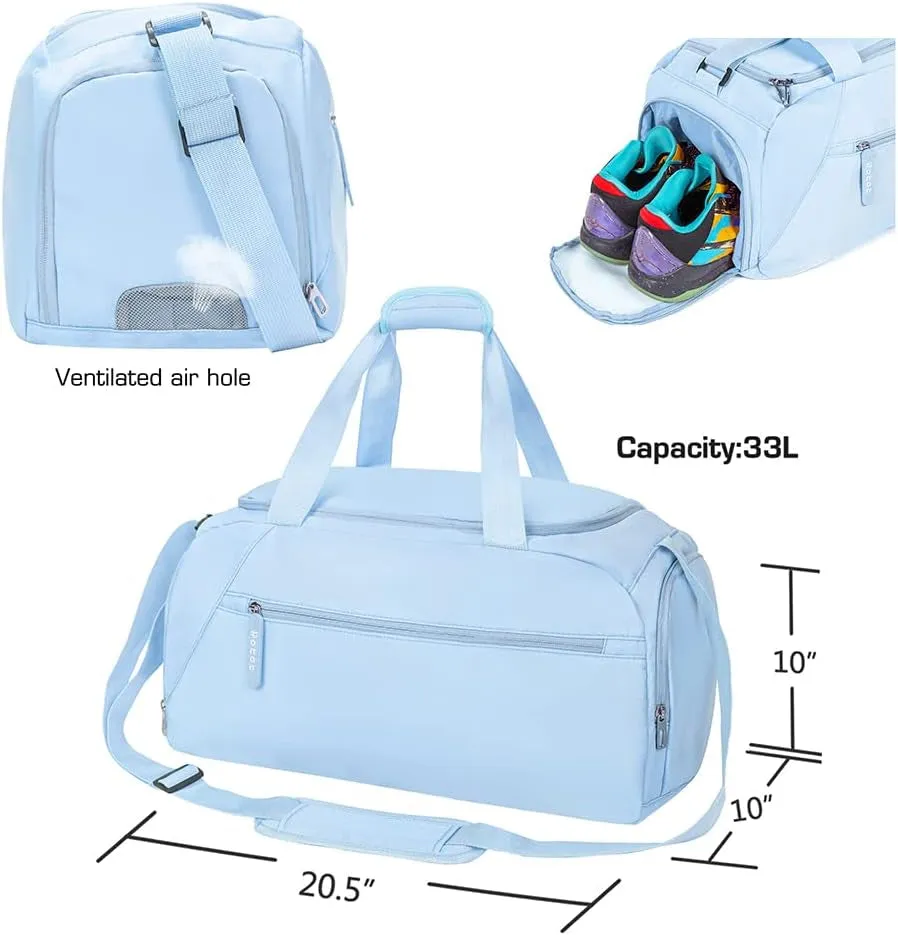 Professional Gym Waterproof Shoe Complete catalog Compartment Duffel Ultimate Getaways! Bag Weekend - for Feature-rich & Pocket Insulated