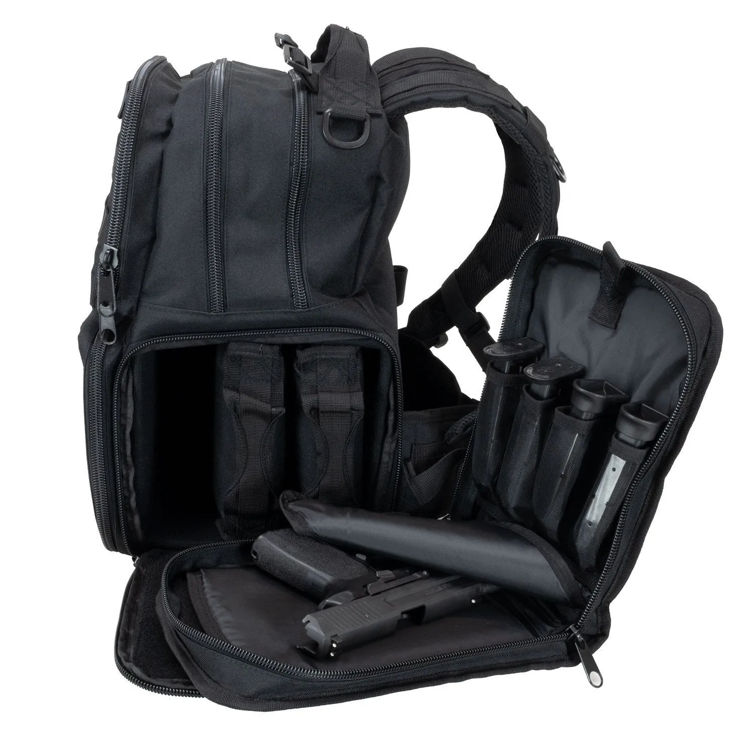 Range Backpack With Three Removable Pistol Pouches