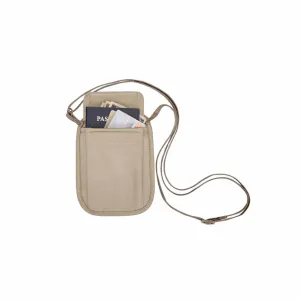 RFID Blocker Neck Wallet Tan
