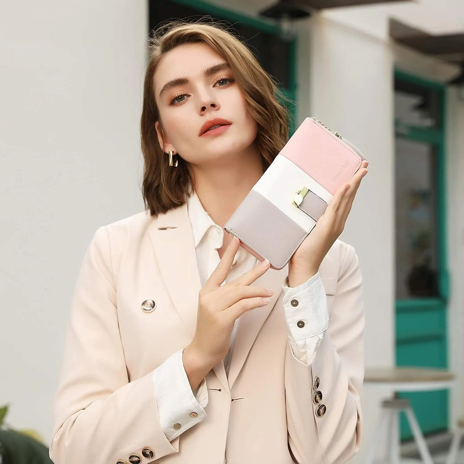 RFID Blocking large storage capacity Womens Wallet