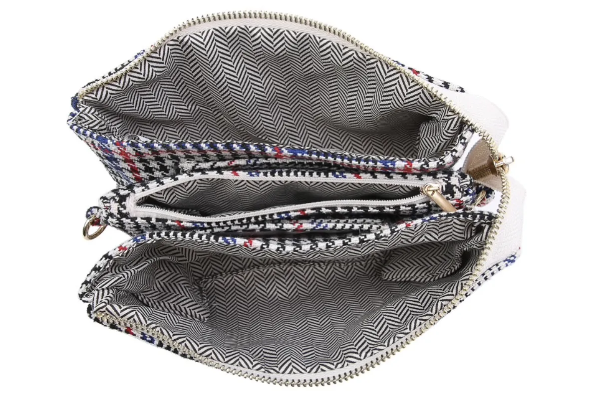 Riley Wristlet/Crossbody - Blue/Red