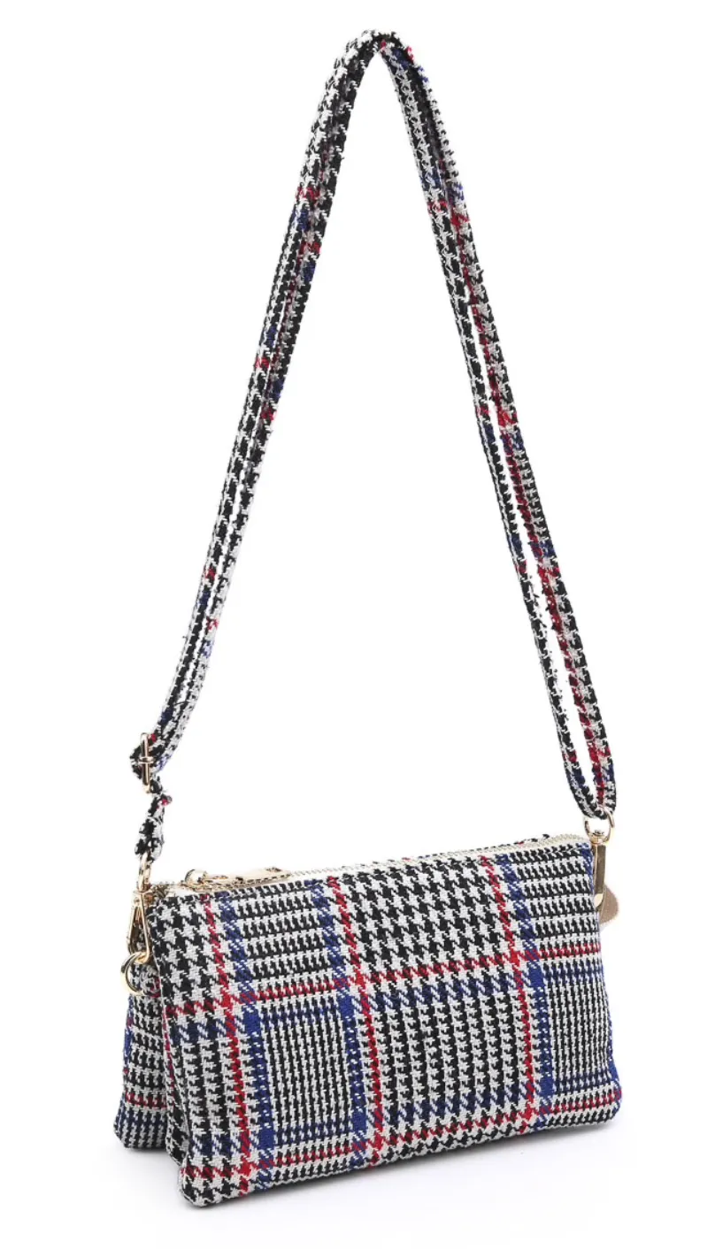 Riley Wristlet/Crossbody - Blue/Red