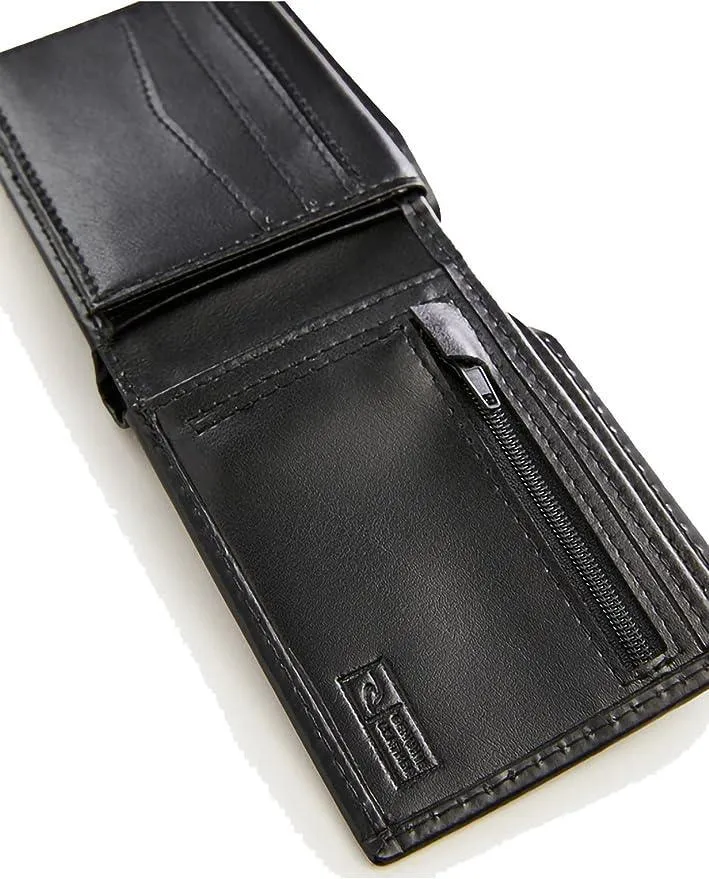 Rip Curl Surf Revival RFID All Day Mens Wallet Black Leather