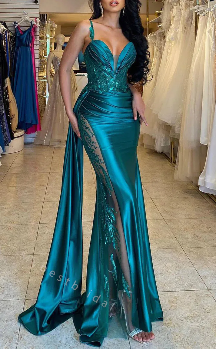 Sexy Sweetheart Side slit Mermaid Long Floor Length Prom Dress,PDS11469