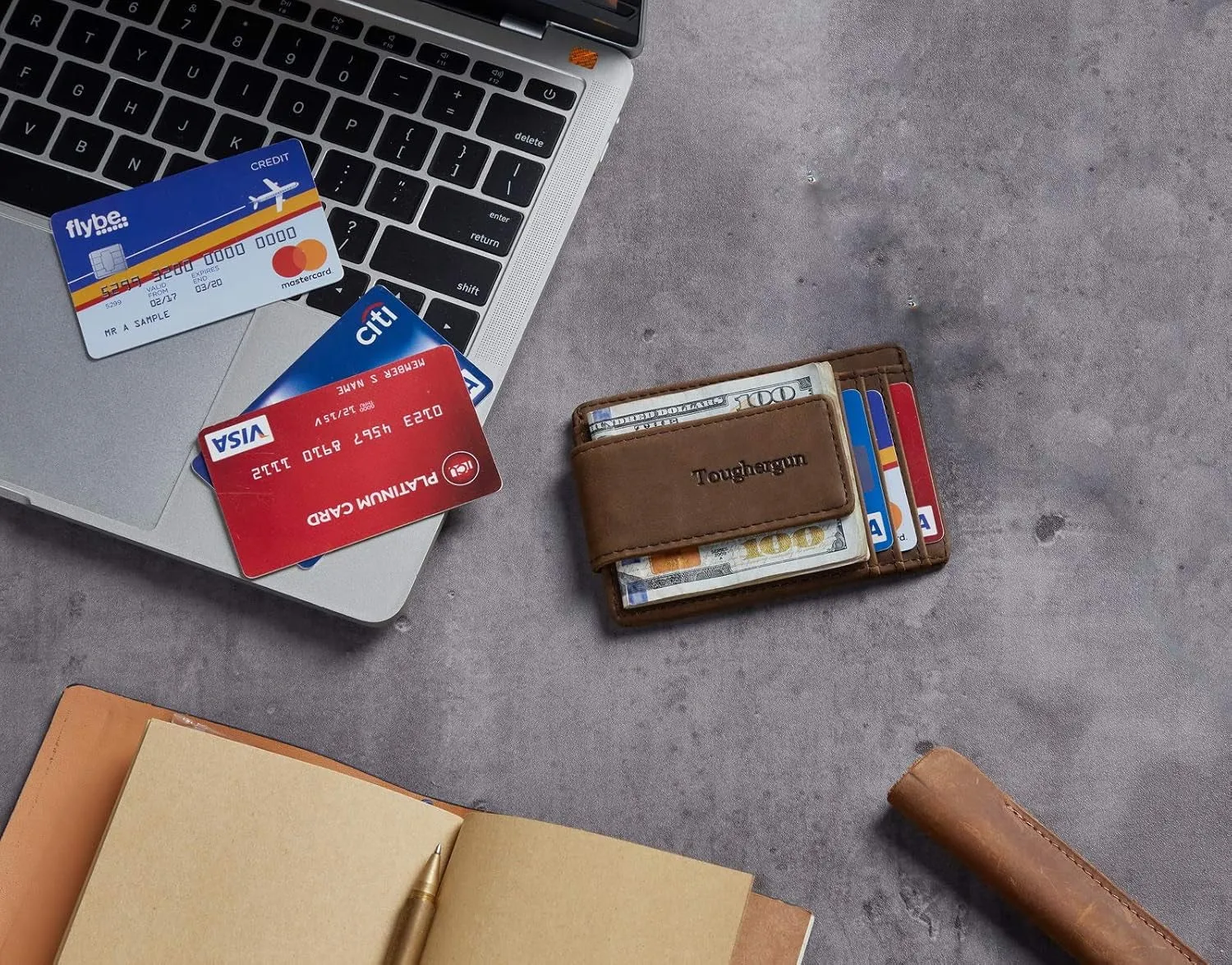 Slim Magnetic Money Clip for Men, RFID Blocking Front Pocket Credit Card Holder