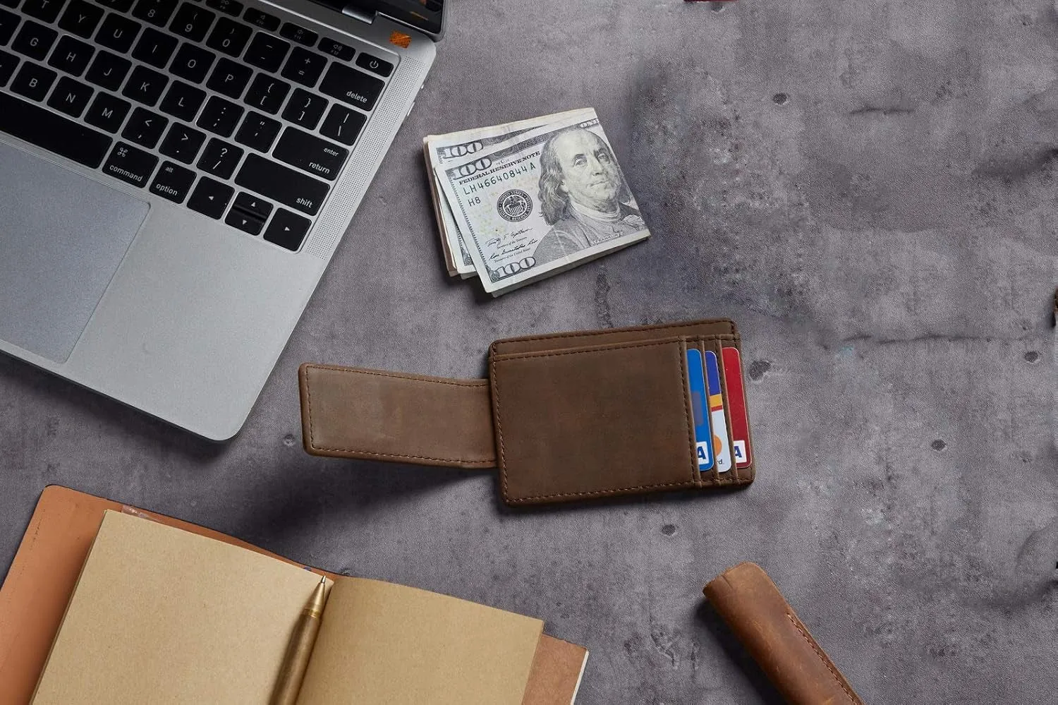 Slim Magnetic Money Clip for Men, RFID Blocking Front Pocket Credit Card Holder