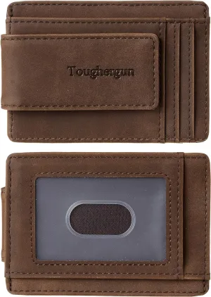 Slim Magnetic Money Clip for Men, RFID Blocking Front Pocket Credit Card Holder