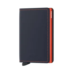 SLIM Wallet Matte Nightblue and Orange