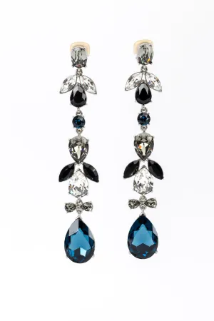 Teardrop Gem Shoulder Duster Earrings