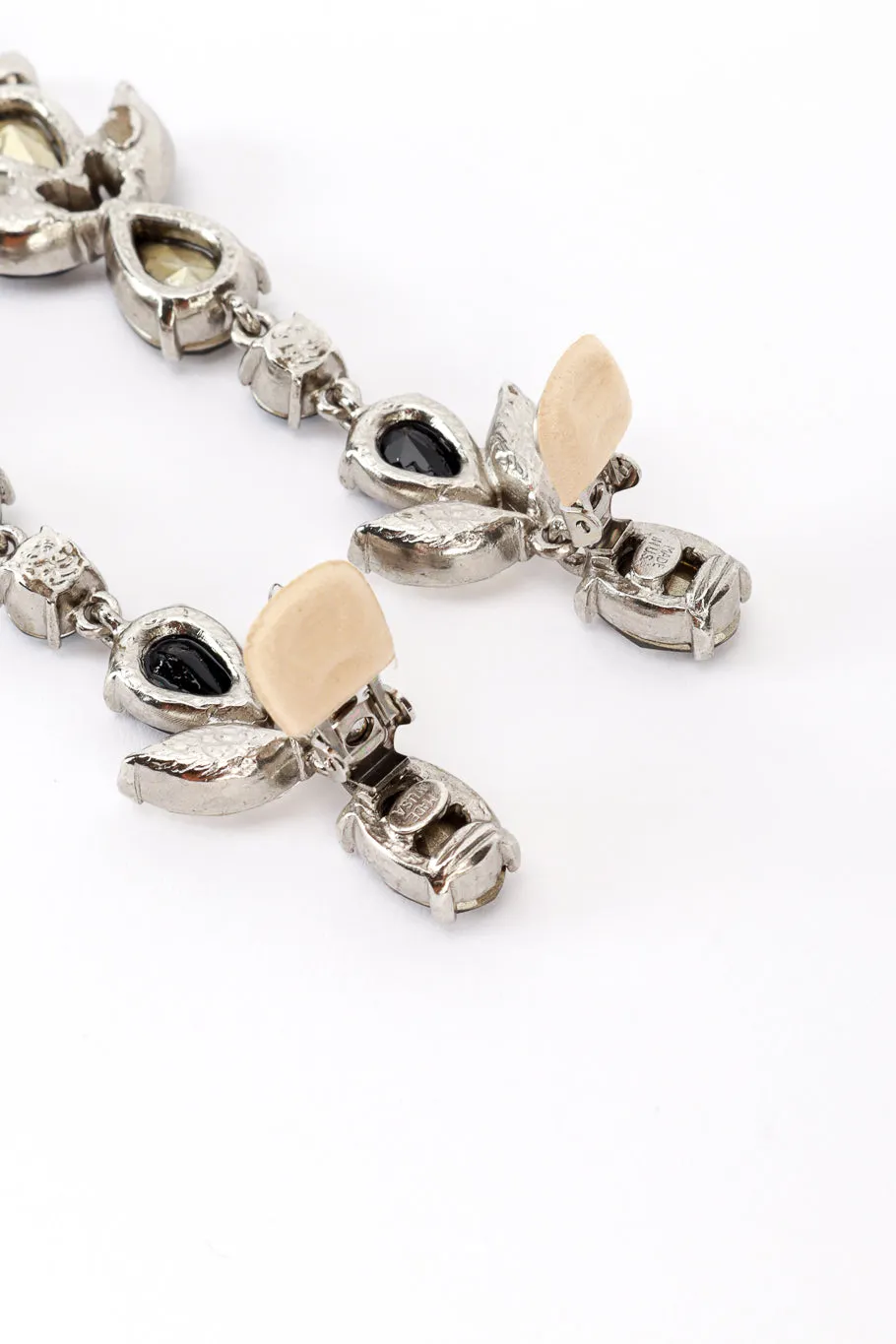 Teardrop Gem Shoulder Duster Earrings