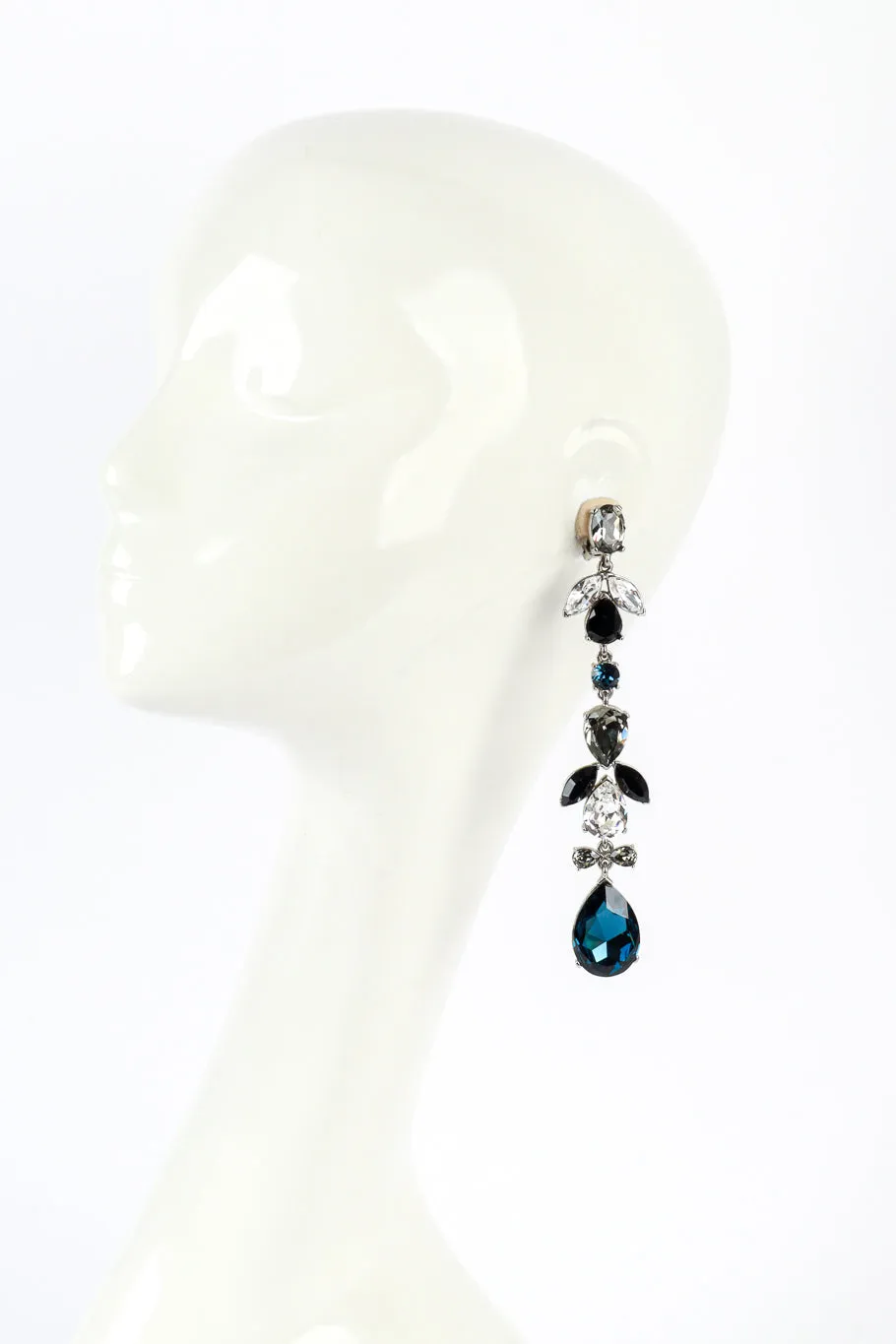 Teardrop Gem Shoulder Duster Earrings