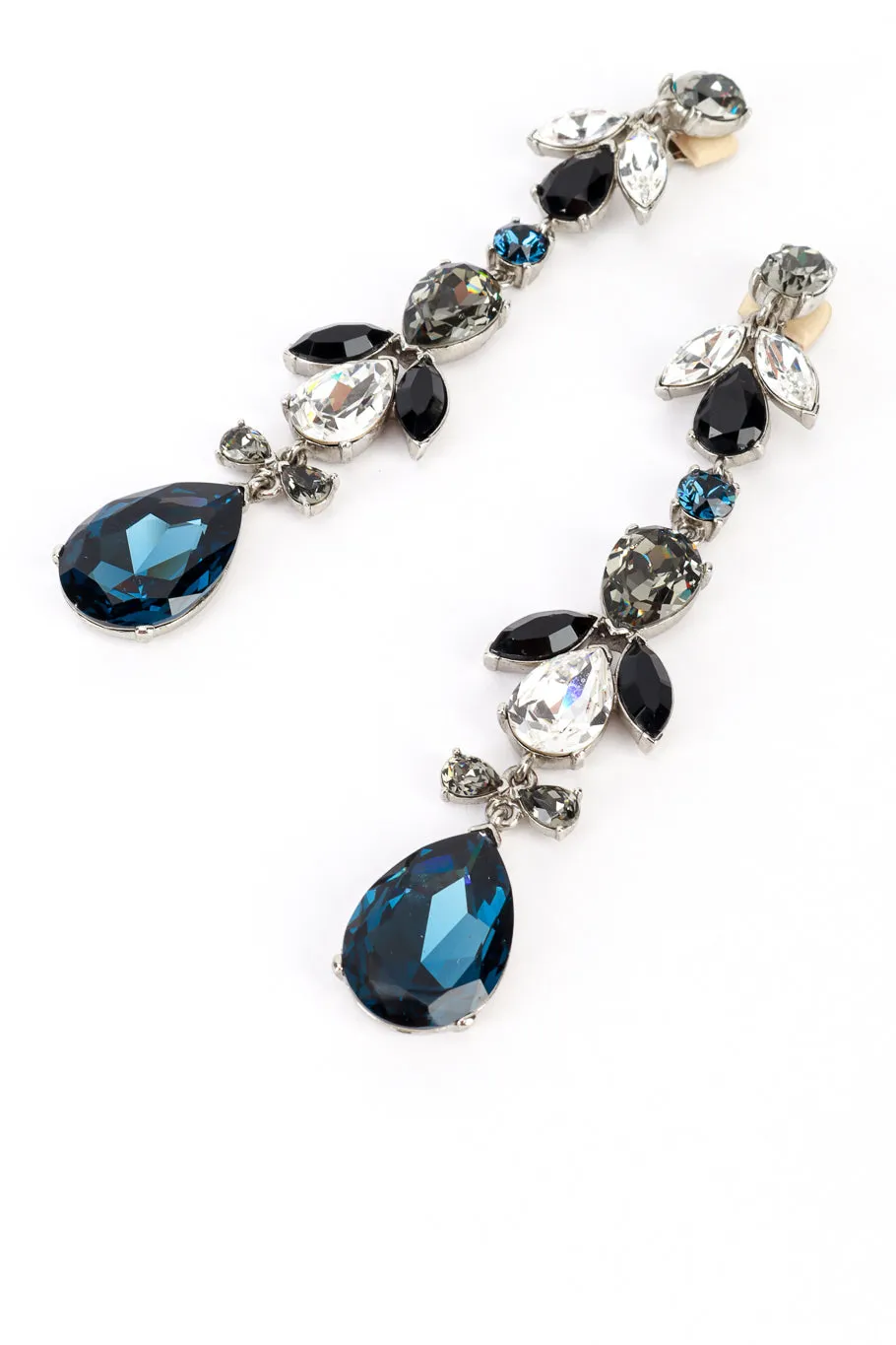 Teardrop Gem Shoulder Duster Earrings