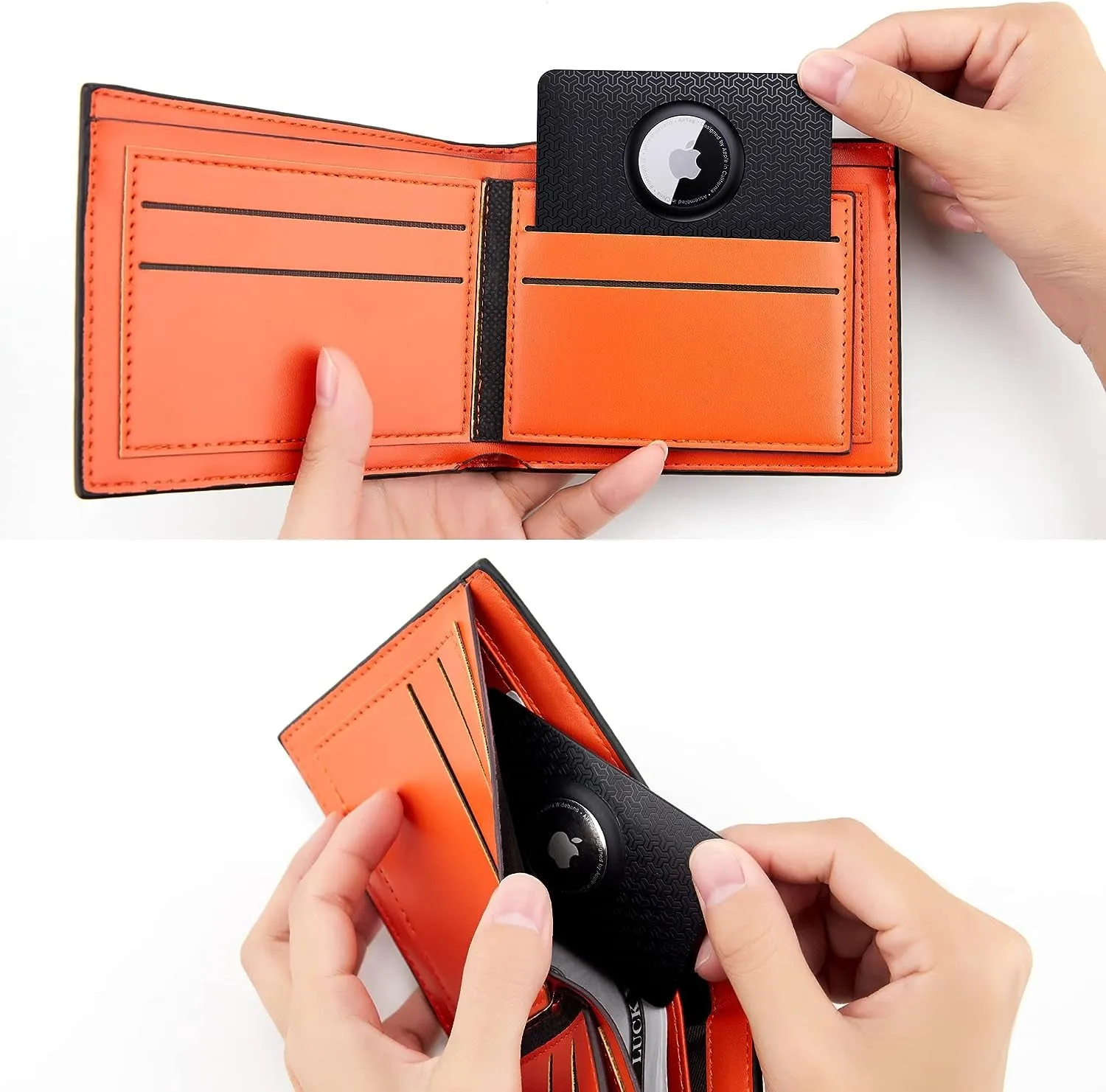Thin Airtag Wallet Card Case 2 Pack - AirTag not included