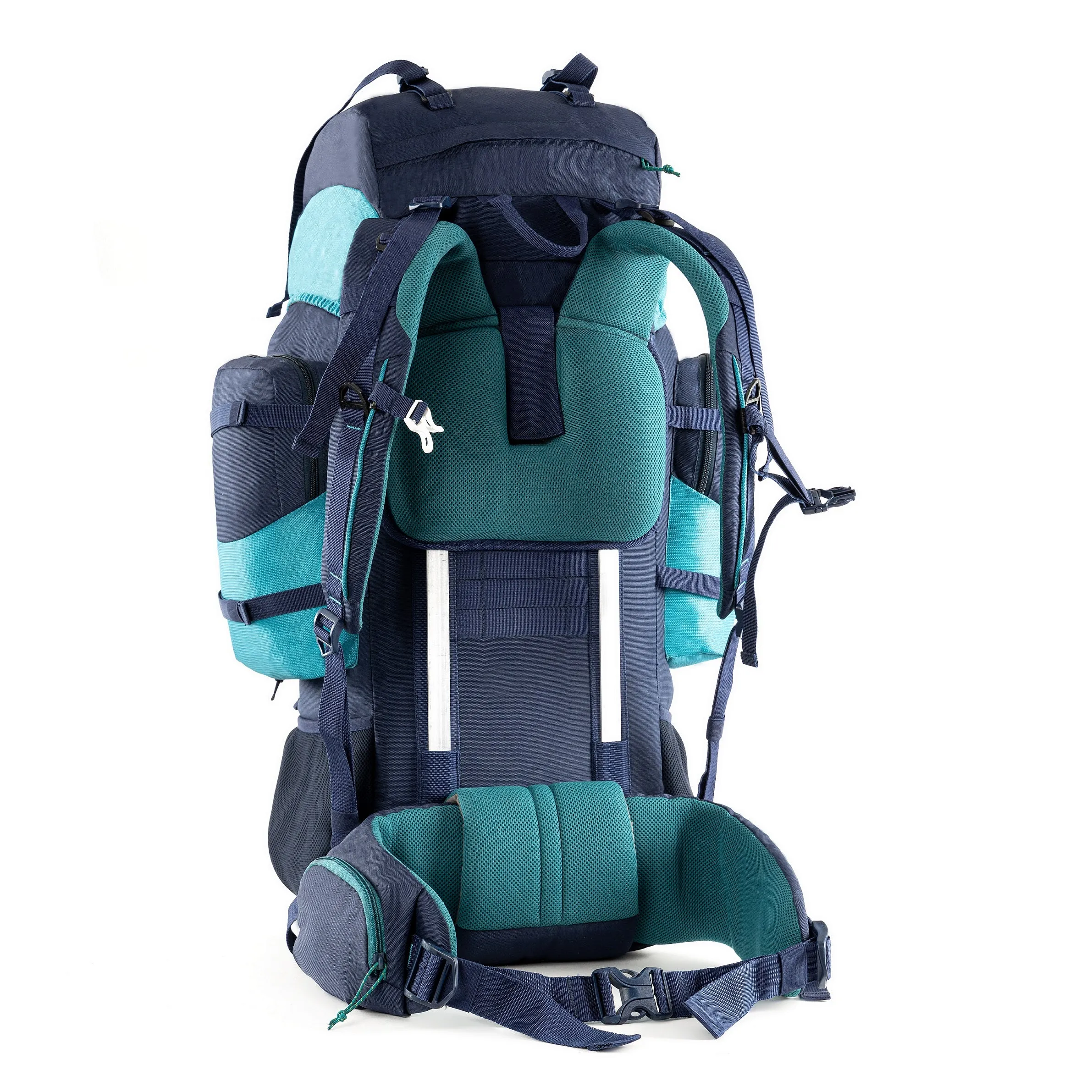 Tripole Walker Pro Metal Frame Rucksack with Rain Cover for Trekking & Travel | Front Opening | Laptop Sleeve | Men & Women| 5 Year Warranty | 60 Litre Blue