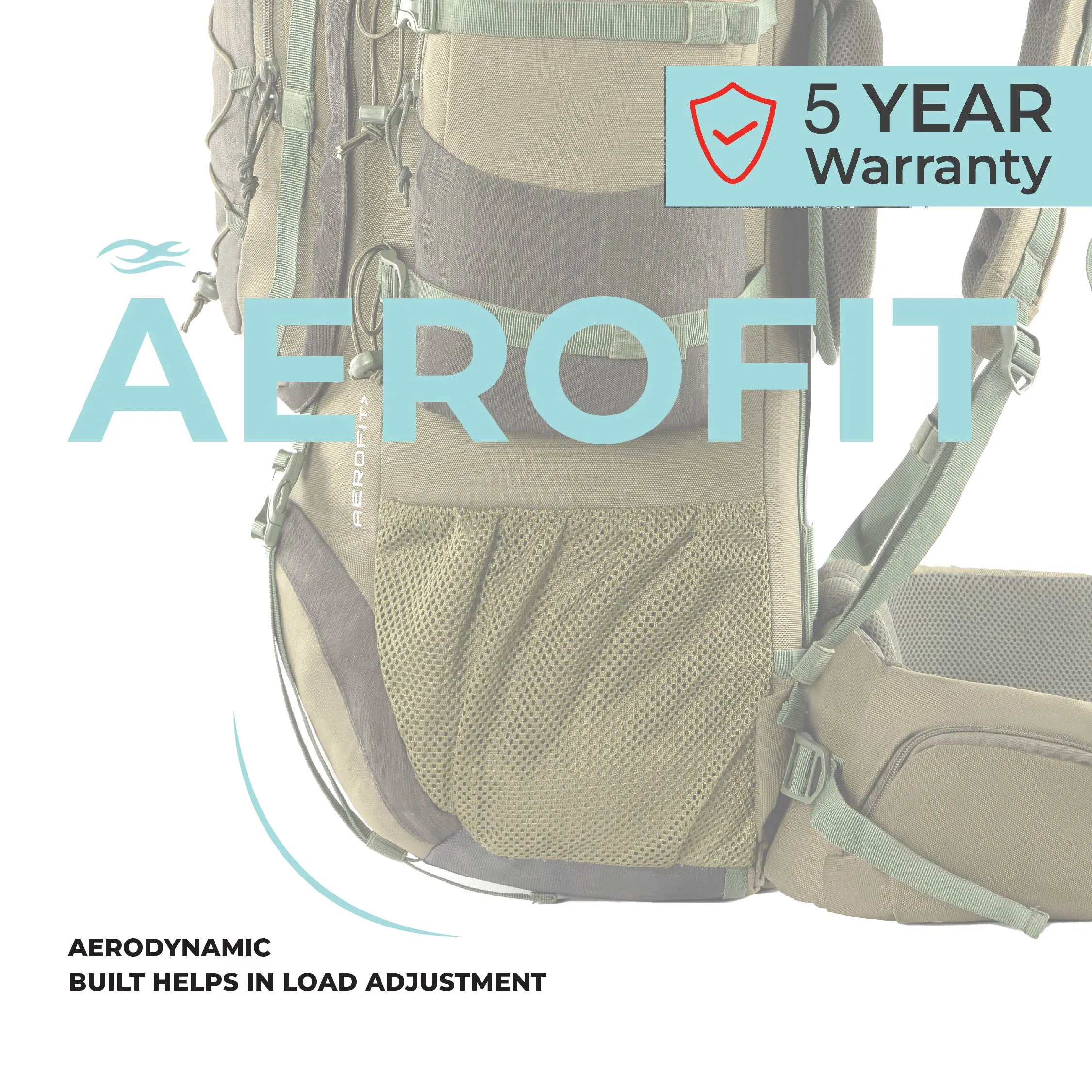 Tripole Walker Pro Metal Frame Rucksack with Rain Cover for Trekking & Travel | Front Opening | Laptop Sleeve | Men & Women | 5 Year Warranty | 60 Litre | Olive Green