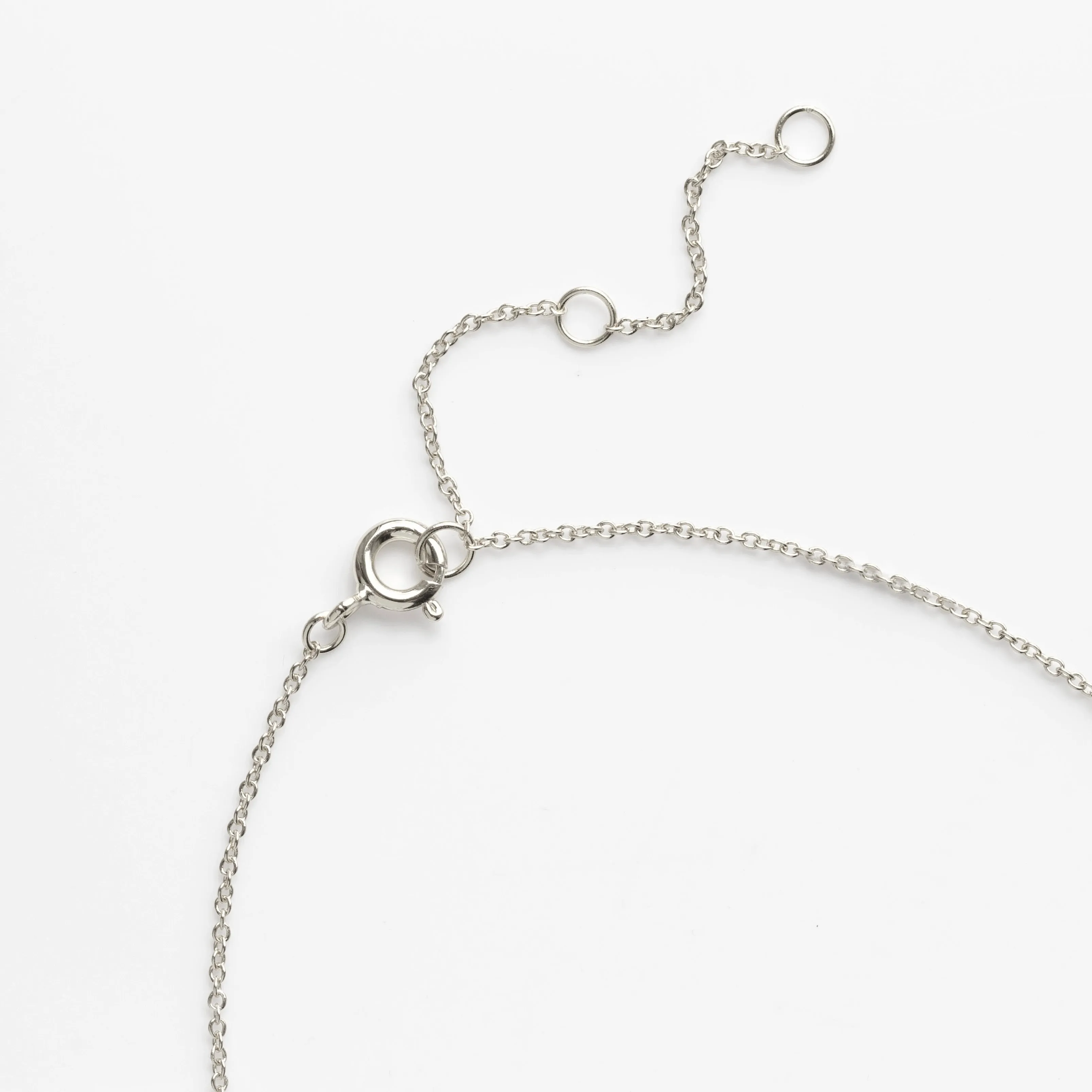 White Sapphire Solitaire Necklace
