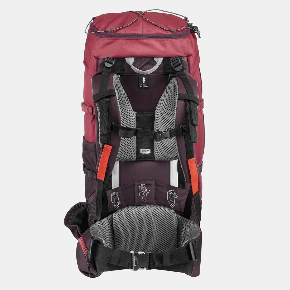 Women's 50L Trekking Backpack MT100 EASYFIT